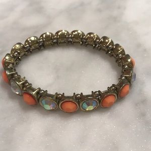 Belk Coral and Crystal Bracelet